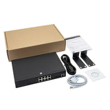 Manged PoE Switch, 8GE PoE + 2GF UP