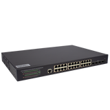 Layer3 Managed 24 Port Gigabit PoE switch with 4 X 10G SFP, watch dog , 400W