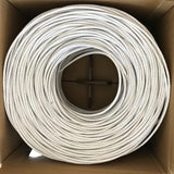 1000 Feet Bulk Cat5e 4 Pair AWG 24/ UTP Cable / Pure Copper/ White
