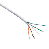 1000 Feet Bulk Cat5e 4 Pair AWG 24/ UTP Cable / Pure Copper/ White