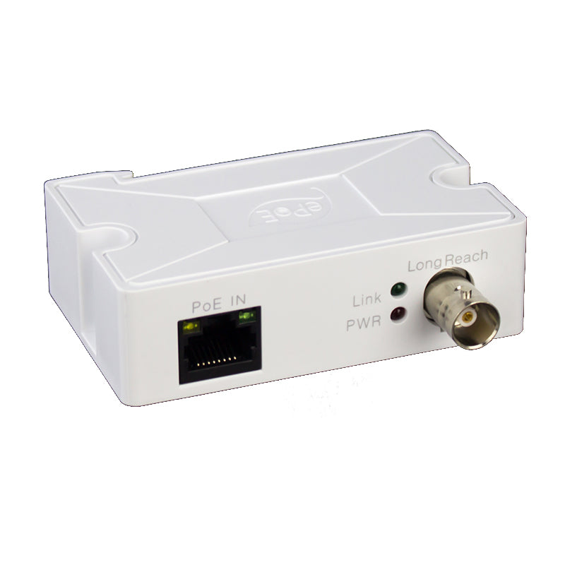 POE IP Over Coax EOC Converter Max 3000ft Power and Data Transmission