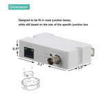 POE IP Over Coax EOC Converter Max 3000ft Power and Data Transmission Over Regular RG59 Coaxial Cable