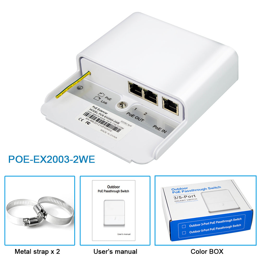 Industrial PoE-Powered 8-Port Gigabit Switch with PoE Passthrough