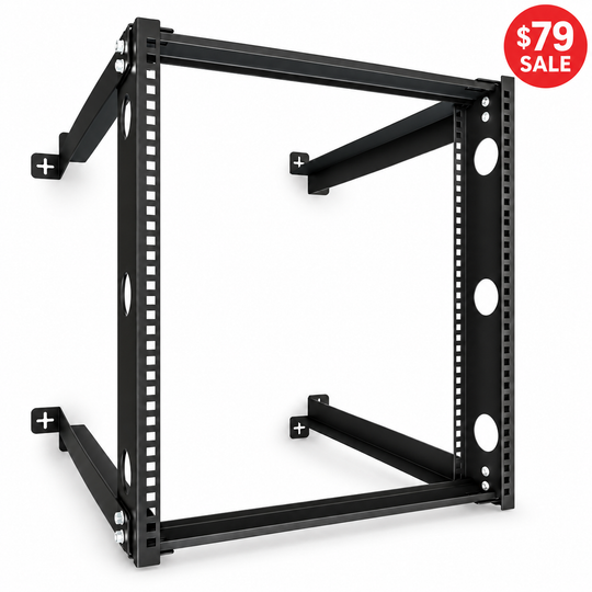 12U Fixed Wall-Mount Open Frame Server Rack, 23-Inch Deep - CT-12U-R