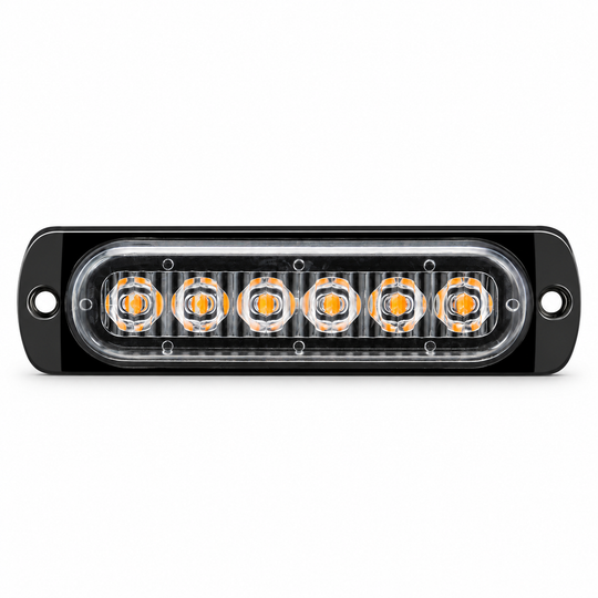 6-LED Red/Blue Emergency Strobe Warning Light, 12-24V - CT-LED-01