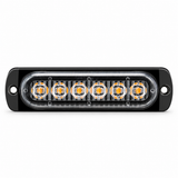 6-LED Red/Blue Emergency Strobe Warning Light, 12-24V - CT-LED-01