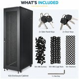 42U 19-Inch Floor-Standing Server Rack Cabinet, 1000mm Deep