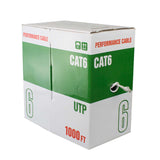 Cable UltraPoE CT-CAT6U-UTP Cat6 23 AWG, 1000 pies (305 m), UTP, 95% cobre puro – Blanco