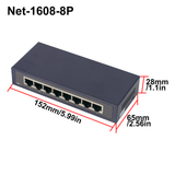 UltraPoE NET-1608-8P 8-Port Gigabit Unmanaged Ethernet Switch