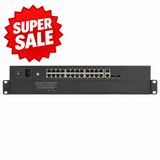UltraPoE POE-7026-RP Rear-Port AV PoE Switch for Equipment Cabinets