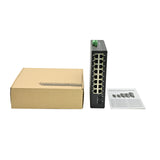 16GE PoE + 2GF UP Managed Industrial PoE Switch (PoE-7218F-16I)