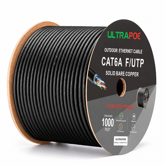 UltraPoE CT-CAT6AFTP-UV 1000ft Outdoor Cat6A F/UTP Cable