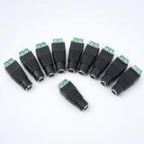 UltraPoe 10-pack female DC power jack screw terminal adapters arranged