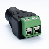 UltraPoe female DC jack adapter green screw terminal close-up