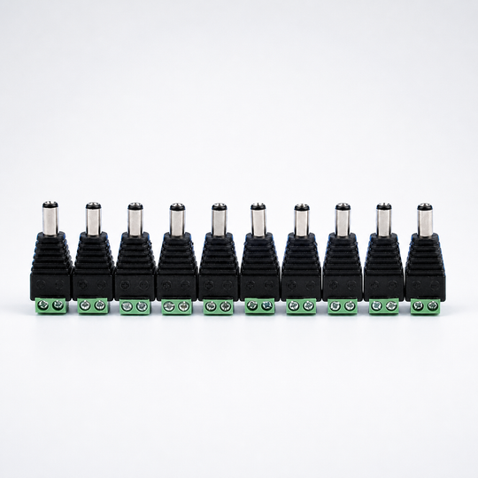 UltraPoe 10-piece 5.5 x 2.5mm male DC power plug terminal adapter set