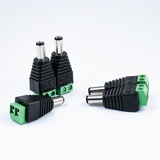 UltraPoe male DC power plug screw terminal adapters angled views