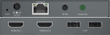 CT-KVM-150E receiver ports with Cat5e/6, dual HDMI outputs, USB KVM, IR and audio