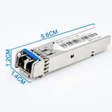UltraPoe 1.25Gbps single-mode SFP transceiver dimensions