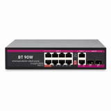 Ultrapoe PoE-2610-8BT 8-port Gigabit 90W PoE++ switch, professional front view