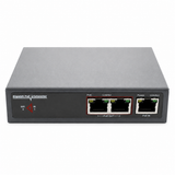 UltraPoE POE-EX2003-30 Gigabit two-port PoE extender front view on pure white background