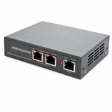 UltraPoE POE-EX2003-30 Gigabit PoE extender right angle on pure white background