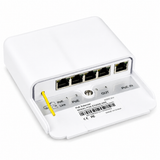 UltraPoE POE-EX2005-4WE four PoE outputs and PoE input on pure white background