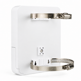 UltraPoE POE-EX2005-4WE pole-mount hardware on pure white background