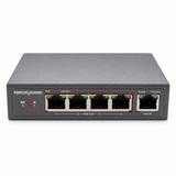 UltraPoE POE-EX2005-60 Gigabit four-port PoE extender front view on pure white background