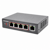 UltraPoE POE-EX2005-60 one-input four-output PoE extender right view on pure white background