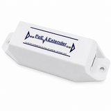 UltraPoE POE-EX201 indoor 10/100 Mbps PoE extender angled view on pure white background