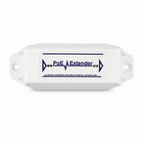 UltraPoE POE-EX201 compact indoor PoE extender top view on pure white background