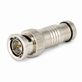 UltraPoE CT-BNC-COMP-C5/C6 male BNC compression connector on pure white background
