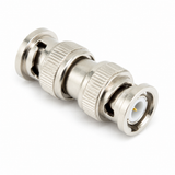 CT-BNC-MM dual male BNC barrel coupler reverse angle showing both locking rings