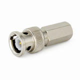 UltraPoE CT-BNC-TWIST 75-ohm RG59 BNC male twist-on connector on pure white background