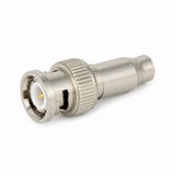 CT-BNCCRIMP-2PC assembled BNC male connector showing center pin and locking ring