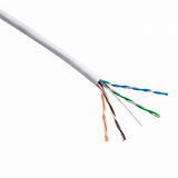 Cat5e 24 AWG CCA UTP cable cutaway showing four twisted pairs