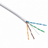 Cat5e 24 AWG UTP Ethernet cable cutaway showing four twisted pairs