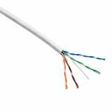 Cat6 23 AWG CCA UTP cable cutaway showing four twisted pairs