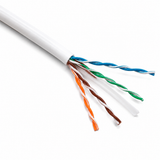 CT-CAT6U-UTP Cat6 cable cutaway showing 23 AWG four twisted pairs and eight conductors