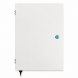 Closed UltraPoE CT-DB15-WP 15 x 11 x 4.5 inch metal equipment enclosure with keyed door