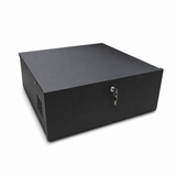 UltraPoE CT-DB151505 15 x 15 x 5 inch black steel NVR DVR security lockbox with keyed front door