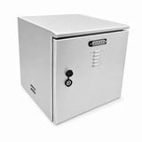 UltraPoE CT-DB20A-WP aluminum outdoor enclosure with rain hood, strobe light, vents and covered lock