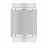 Rear mounting plate for CT-DB20A-WP enclosure with wall and pole mounting brackets