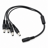 CT-DC1S4 5.5 x 2.1 mm DC splitter connector detail with one female input and four male outputs