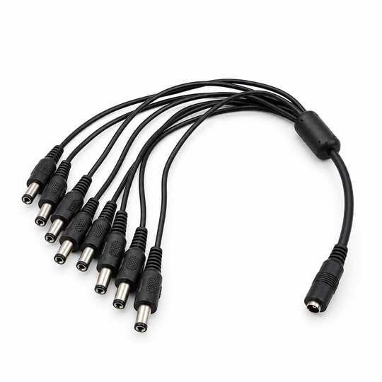 UltraPoE CT-DC1S8 one-female-to-eight-male DC power splitter cable for CCTV cameras