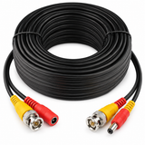 CT-DIY100B cable close-up showing BNC video and DC power connectors