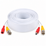 CT-DIY60-W white CCTV cable with paired BNC and DC power ends
