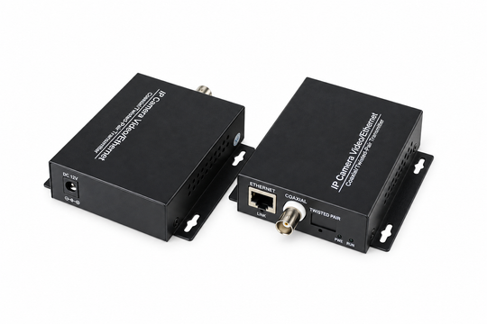 UltraPoE CT-EOC-02M Ethernet over coax converter two-unit kit with RJ45 and BNC interfaces