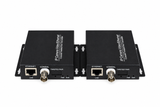 CT-EOC-02M converter pair showing RJ45 Ethernet, BNC coaxial and status LED interfaces