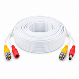 CT-HDIY100-W white CCTV cable with BNC video and DC power ends